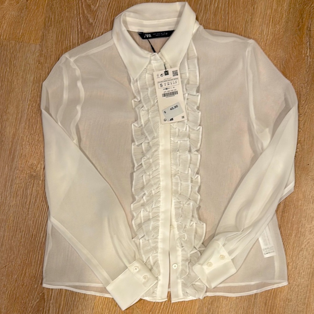 Zara ruffle blouse